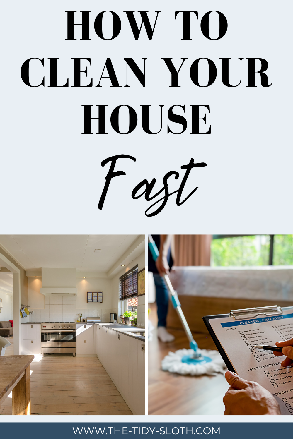 how to clean your house fast
