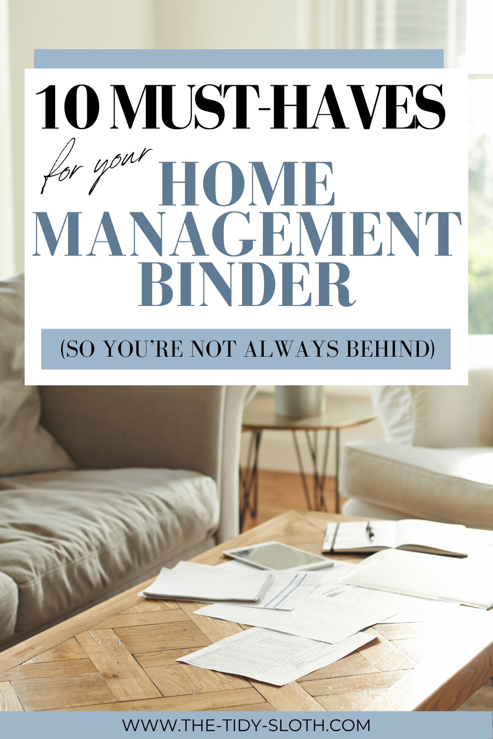home management binder
